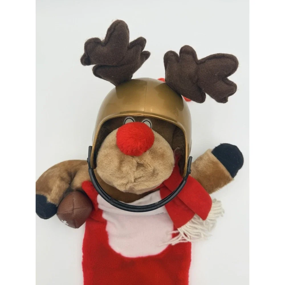 Vintage Notre Dame Fighting Irish Reindeer Football Christmas Stocking